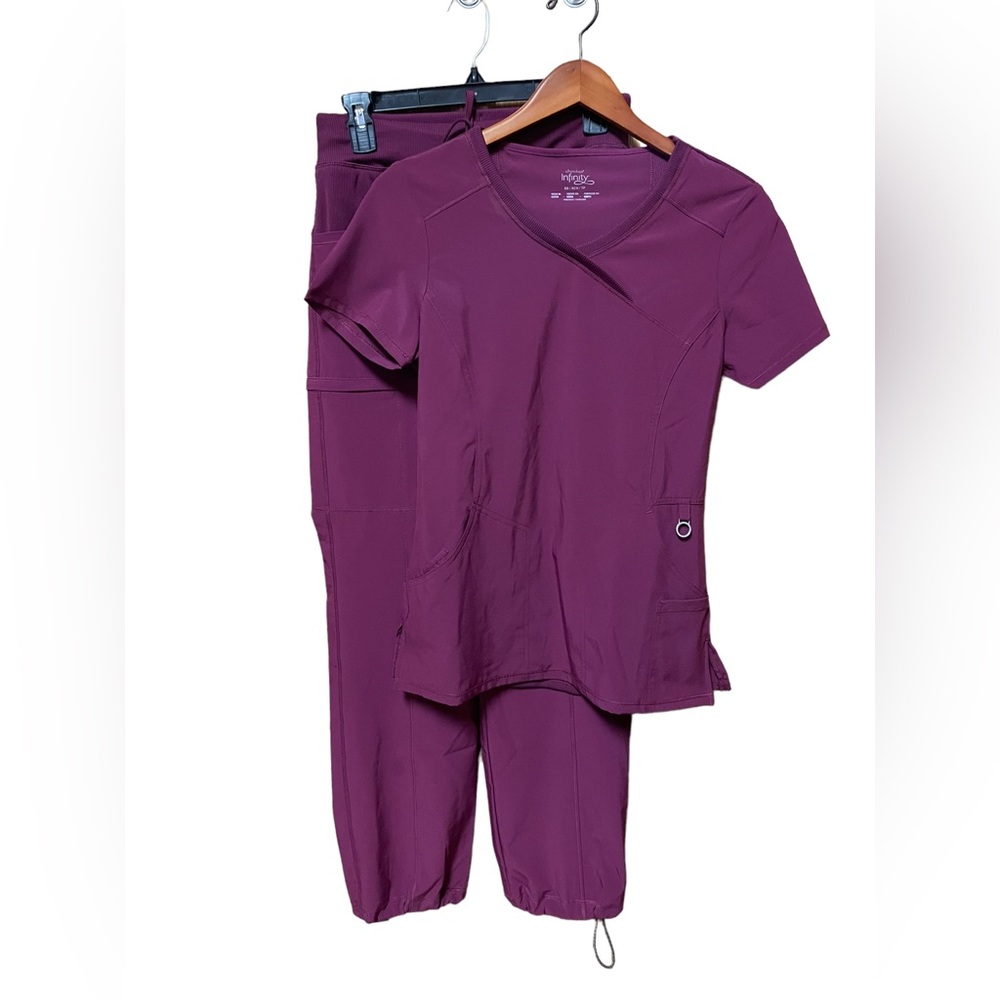 Cherokee Infinity Scrub Top and Pants Set Women’s Size XS